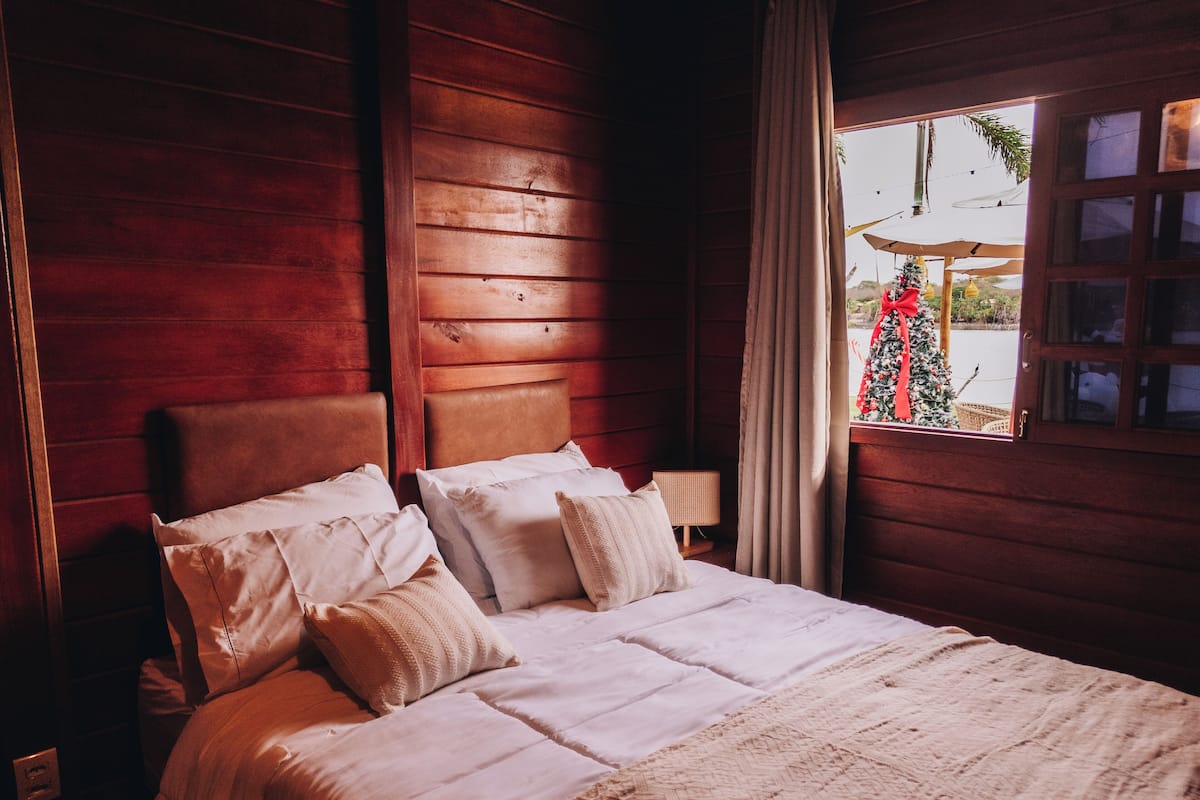 Premium bedding, memory foam beds, individually furnished, desk