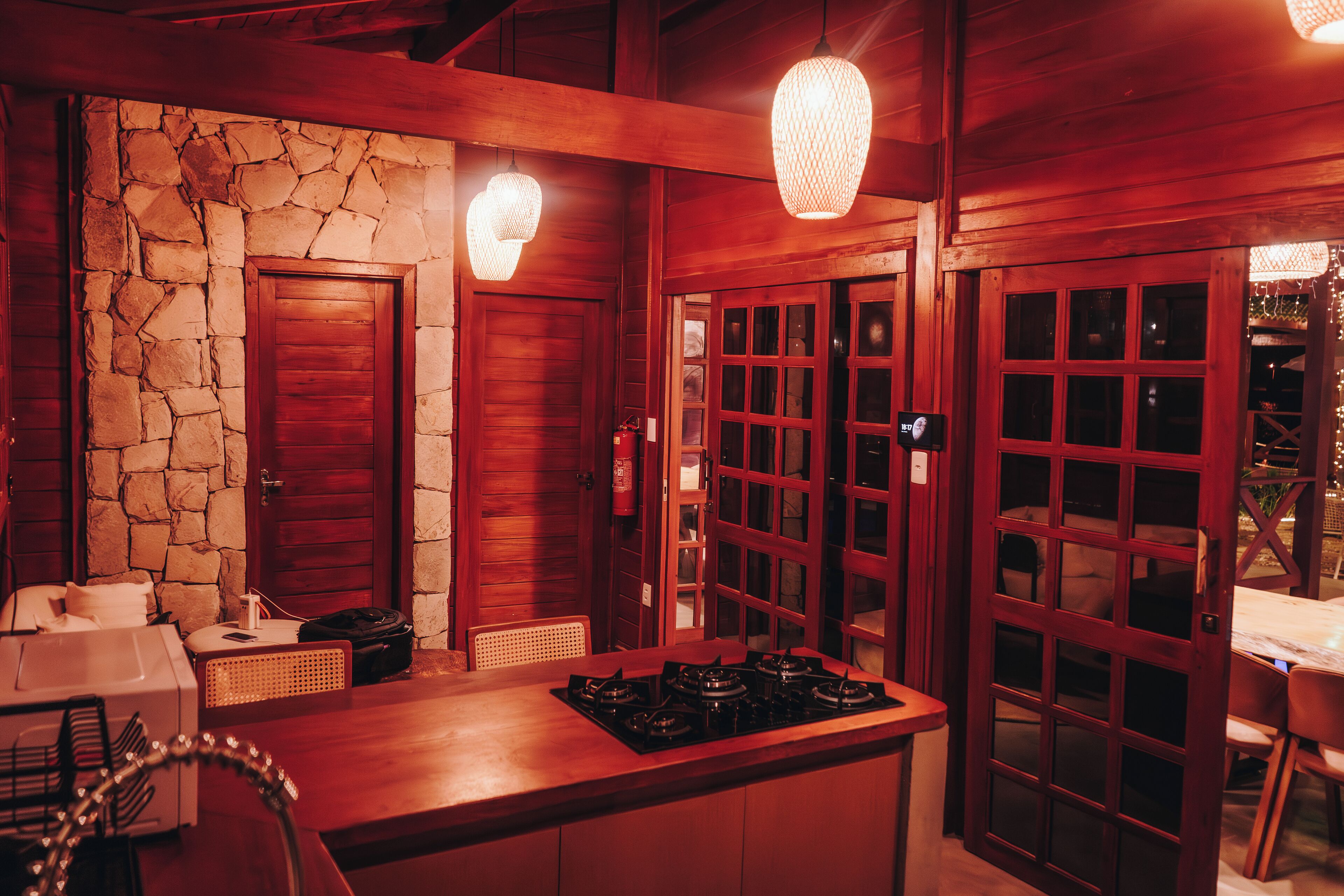 Full-size fridge, microwave, stovetop, espresso maker