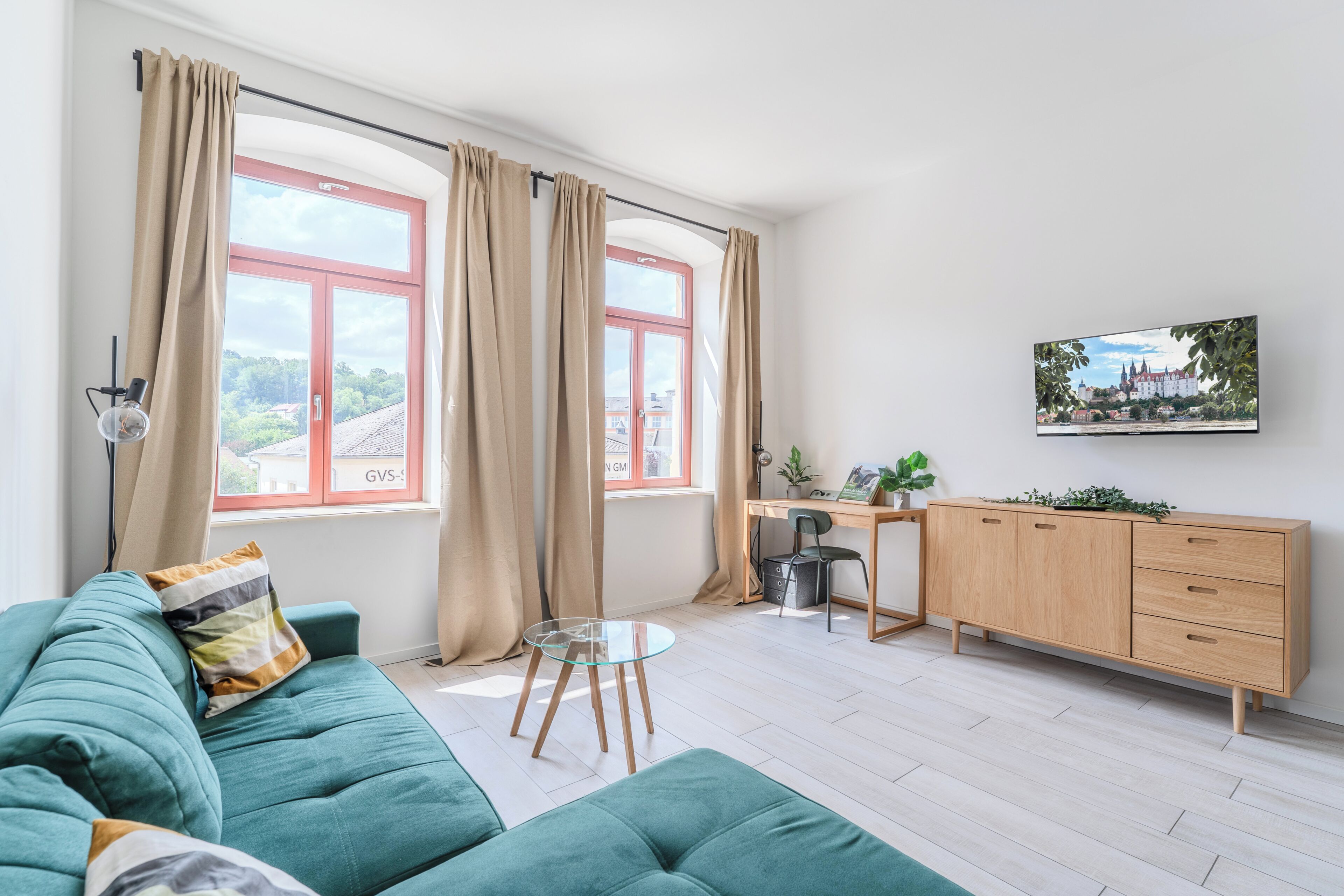 Palais Green - Weinberg Blick & Balkon - Parkplatz & Modern - Nossen