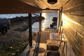 Terrace/patio - Secluded Fjordside Cabin with Sauna, Hot Tub & Private Beach (Rogaland)