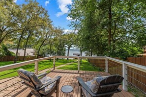 Terrace/patio - Holly Court Hideaway Lake House on a Spacious Private Wooded Lot (Eustace)