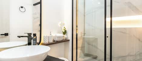 Towels, soap, toilet paper