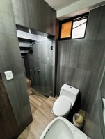 Comfort Double or Twin Room, City View | Bathroom | Shower, towels, soap, shampoo