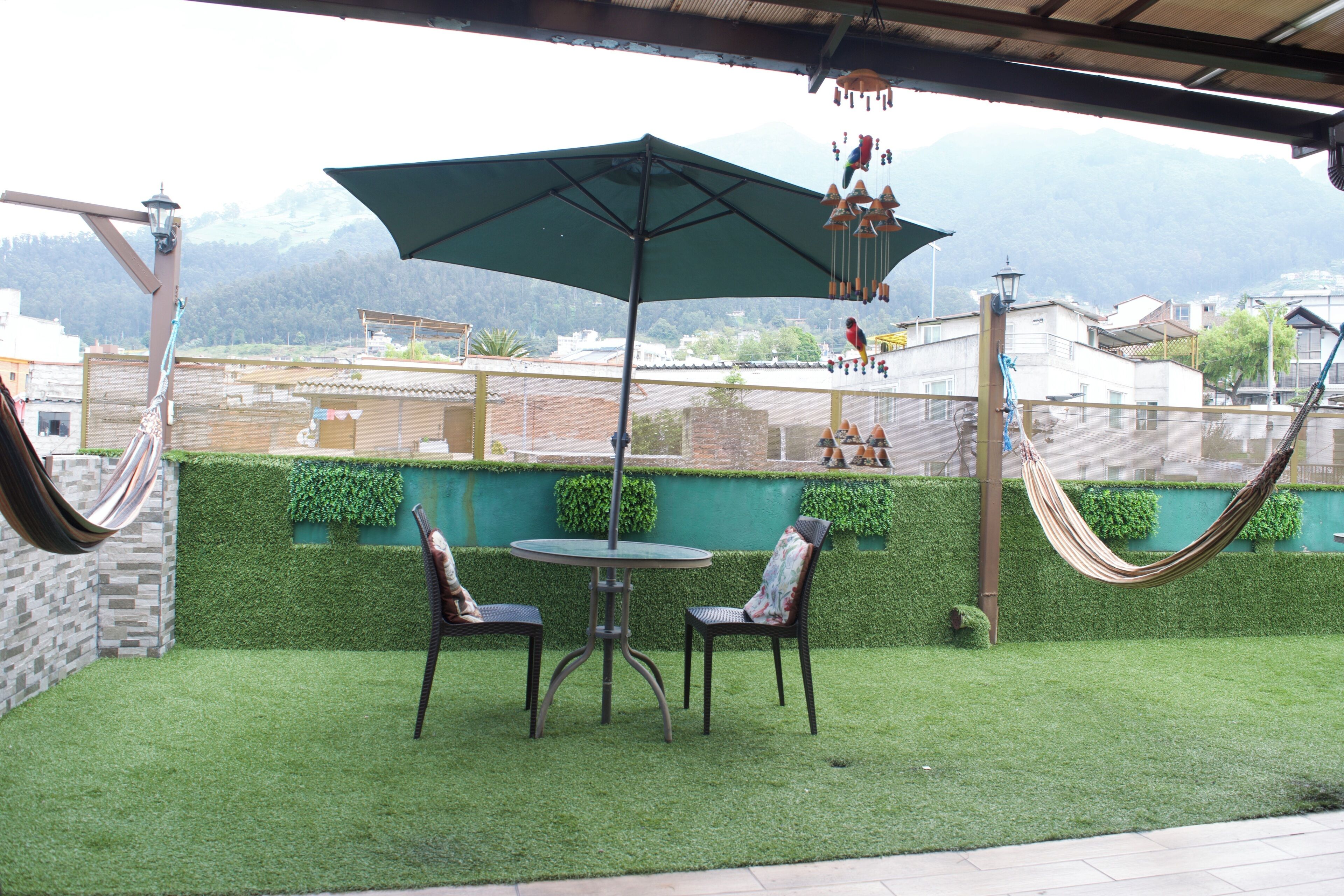 屋外ダイニングエリア