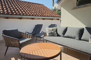 Terrace/patio - Dog-friendly apartment just 300 meters from the beach (Umag)