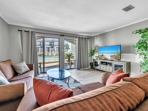Condo, 1 King Bed with Sofa bed (Dune Villas 7A) | Living area - Dune Villas 7A (Santa Rosa Beach)