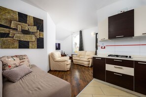 Living area - Dog-friendly apartment just 300 metres from the beach with washing machine (Umag)