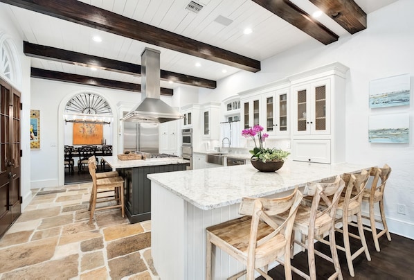 Fridge, microwave, oven, stovetop - Rosemary Home in Secluded Setting with Private Pool. Walk to Beach. (Rosemary Beach)