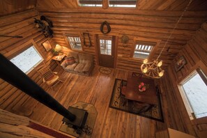 Interior - Relax in a cozy log cabin on a beautiful ranch just northeast of Sandpoint. (Sandpoint)