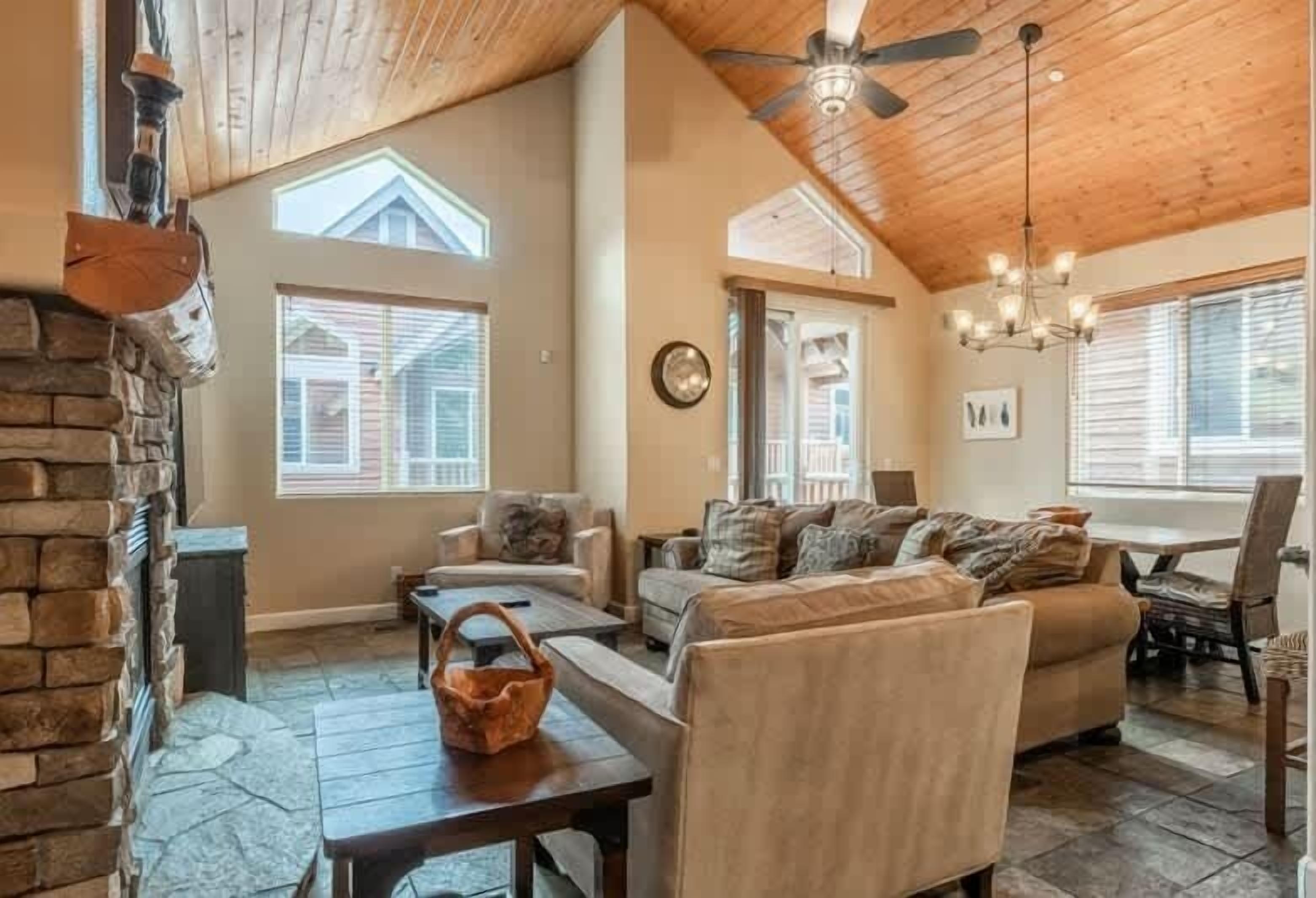 TV, fireplace, offices