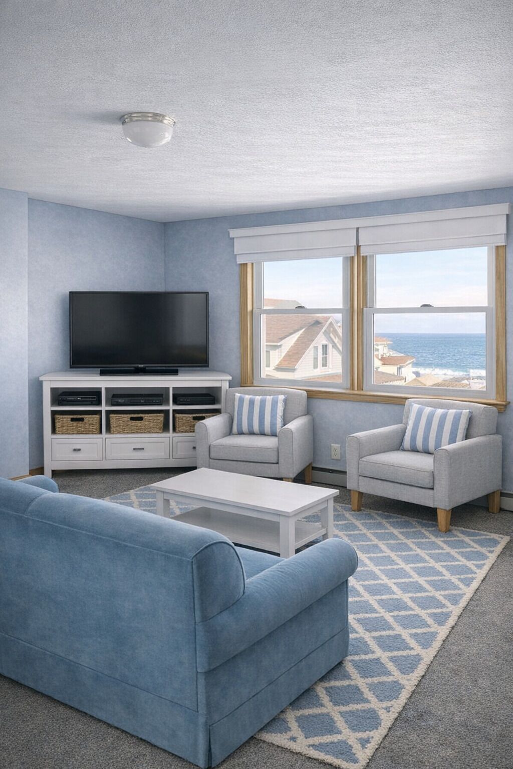 Suite Studio Deluxe, vue partielle sur l'océan | Coin séjour