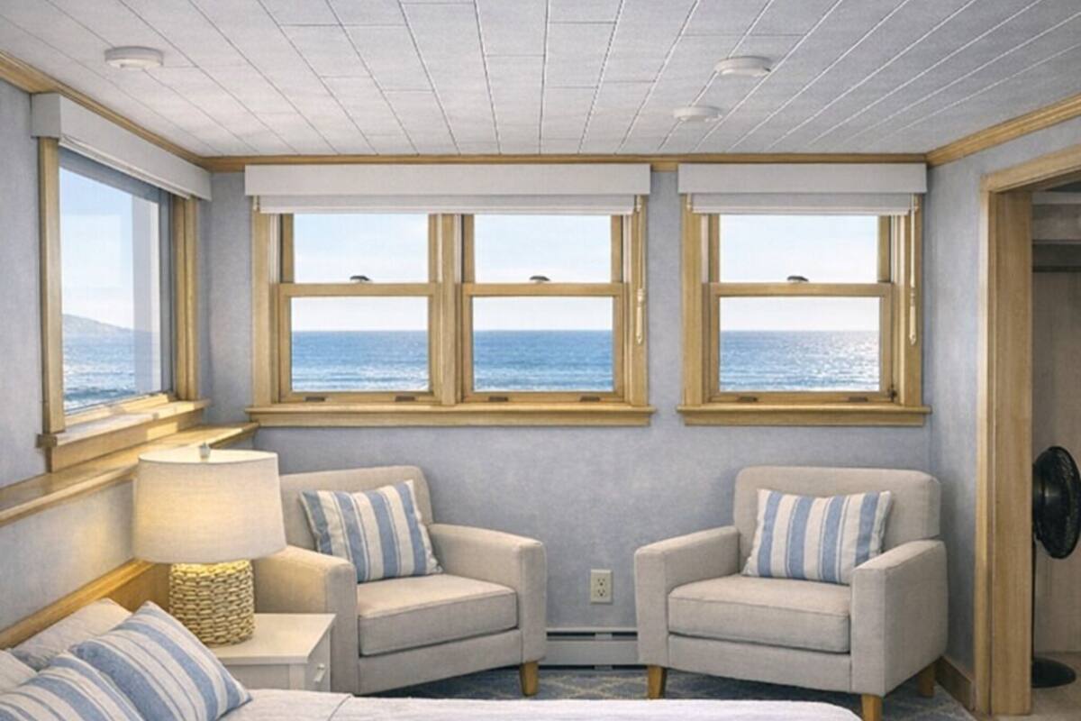 Chambre quadruple Deluxe, vue sur l’océan | Accès au Wi-Fi (inclus)