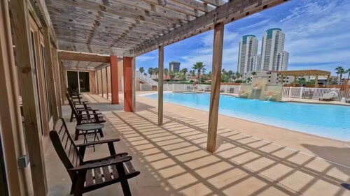 Resort-Style 3BR | Pools, Balcony & SpaceX Views