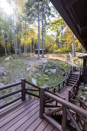Property grounds - New! Historic Log Cabin with really cool features! (Boothbay Harbor)