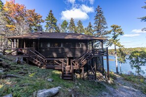 Exterior - New! Historic Log Cabin with really cool features! (Boothbay Harbor)