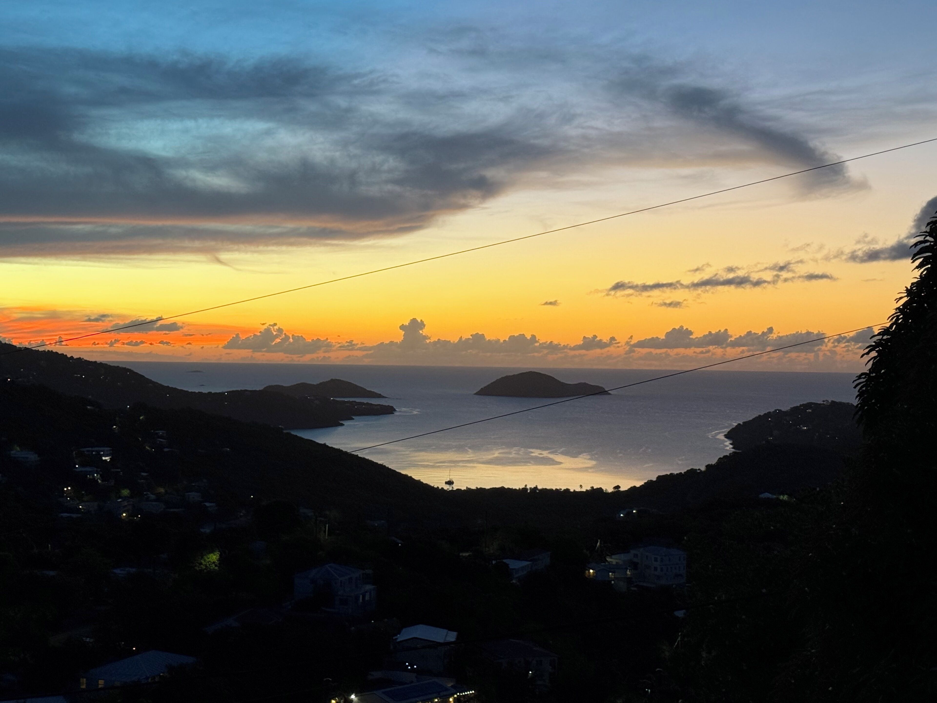 Sunset view from the balcony. 