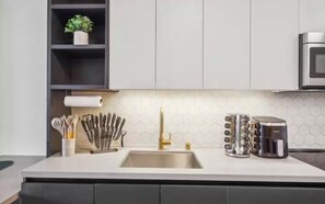 Microwave, oven, stovetop, dishwasher