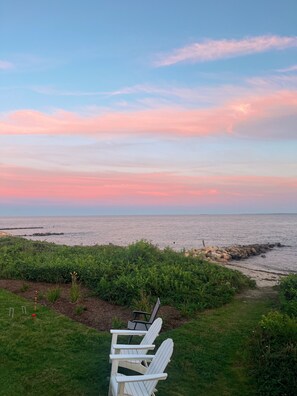 Property grounds - The Vineyard Watch: Oceanfront Four-Bedroom Home in East Falmouth. (East Falmouth)