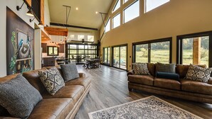 Living area - Discover the perfect escape in our brand-new, secluded cabin in nature's embrace (Blue River)