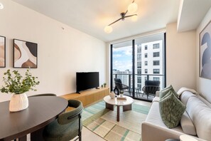 Living area - Crosby Miami WTC 1BR/1BA Chic Flawless New #2913 (Miami)