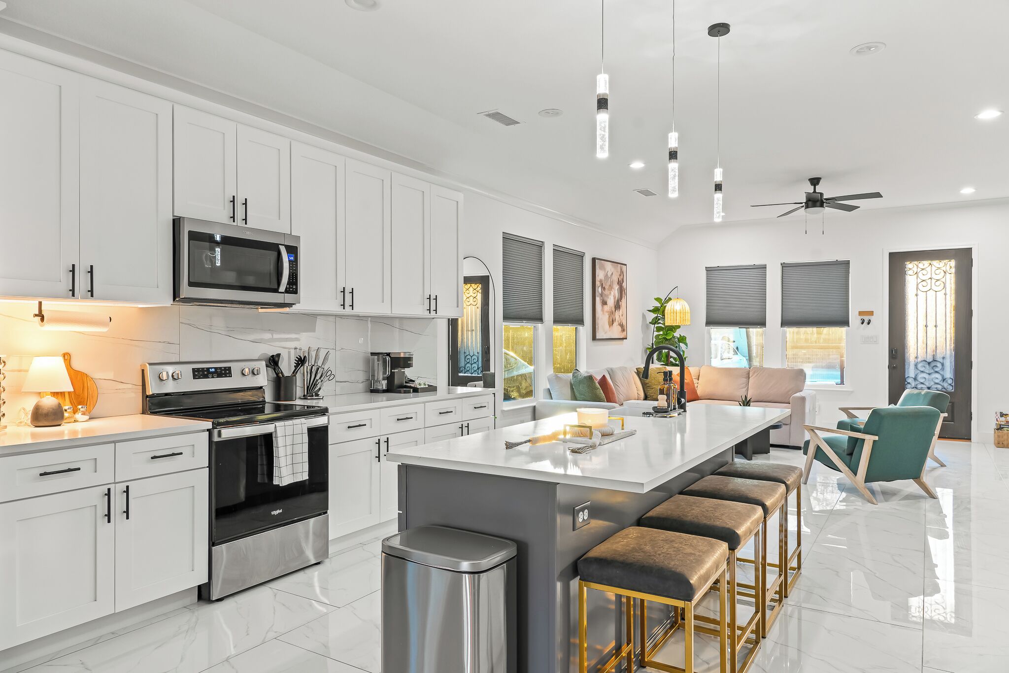 Microwave, oven, stovetop, dishwasher