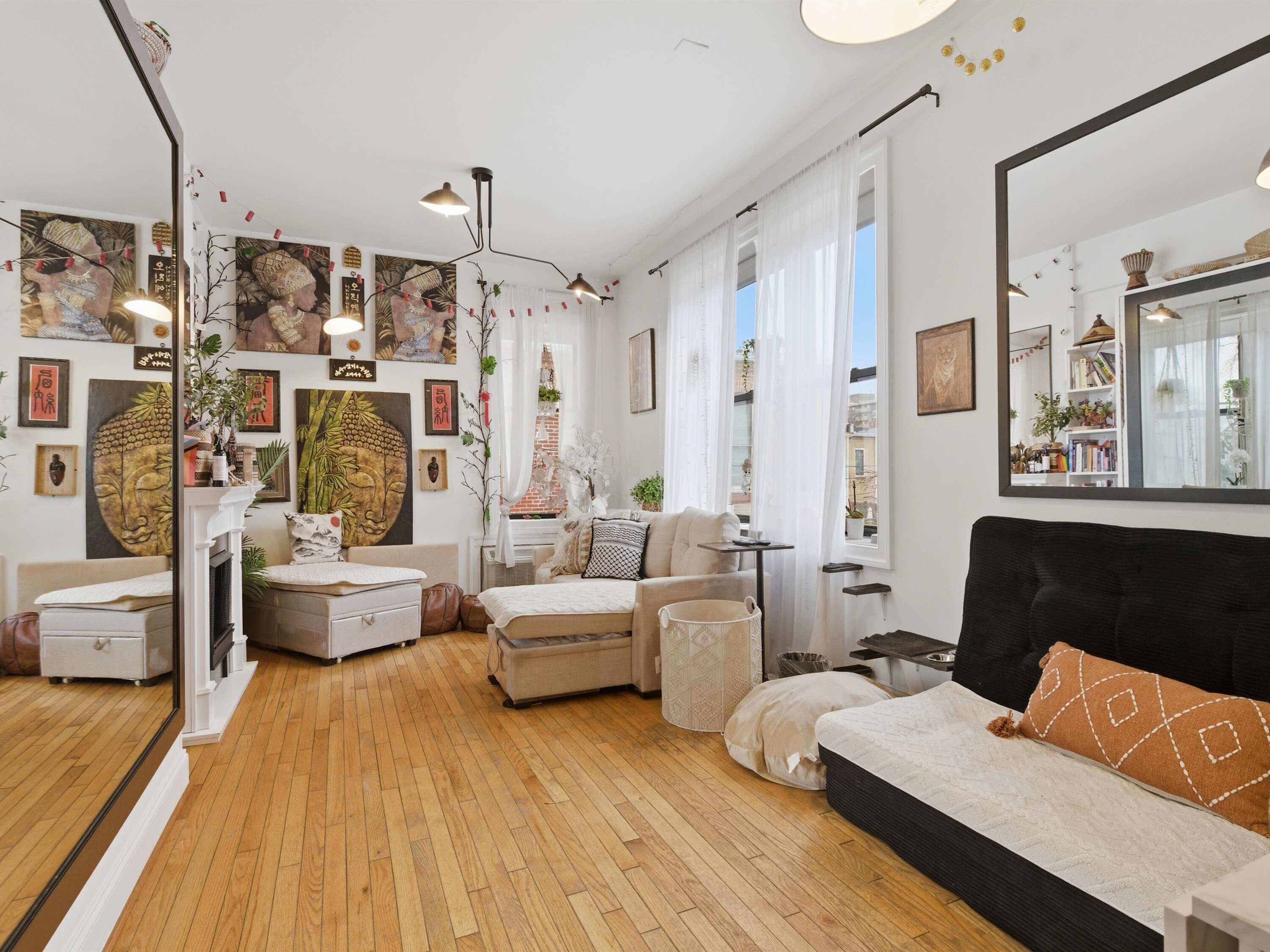 TV, fireplace, offices