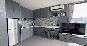 Deluxe Apartment, 1 Bedroom (CityGate Kamala 1BR Altitude Suite) | Private kitchen | Full-sized fridge, microwave, stovetop, cookware/dishes/utensils - Citygate Kamala 1Br Altitude Suite (Kamala)