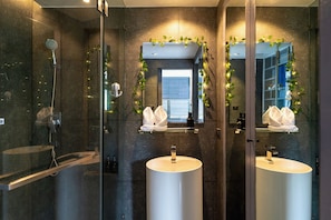 Apartment, 1 Bedroom (Serenity in CityGate Kamala Resort) | Bathroom | Shower, rainfall showerhead, hair dryer, bidet