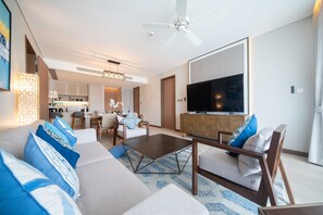 Exclusive Apartment, 2 Bedrooms (Angsana Lakeside Luxury Jazuzzi Suite) | Living room - Angsana Lakeside Luxury 2Br Jazuzzi Suite (Choeng Thale)