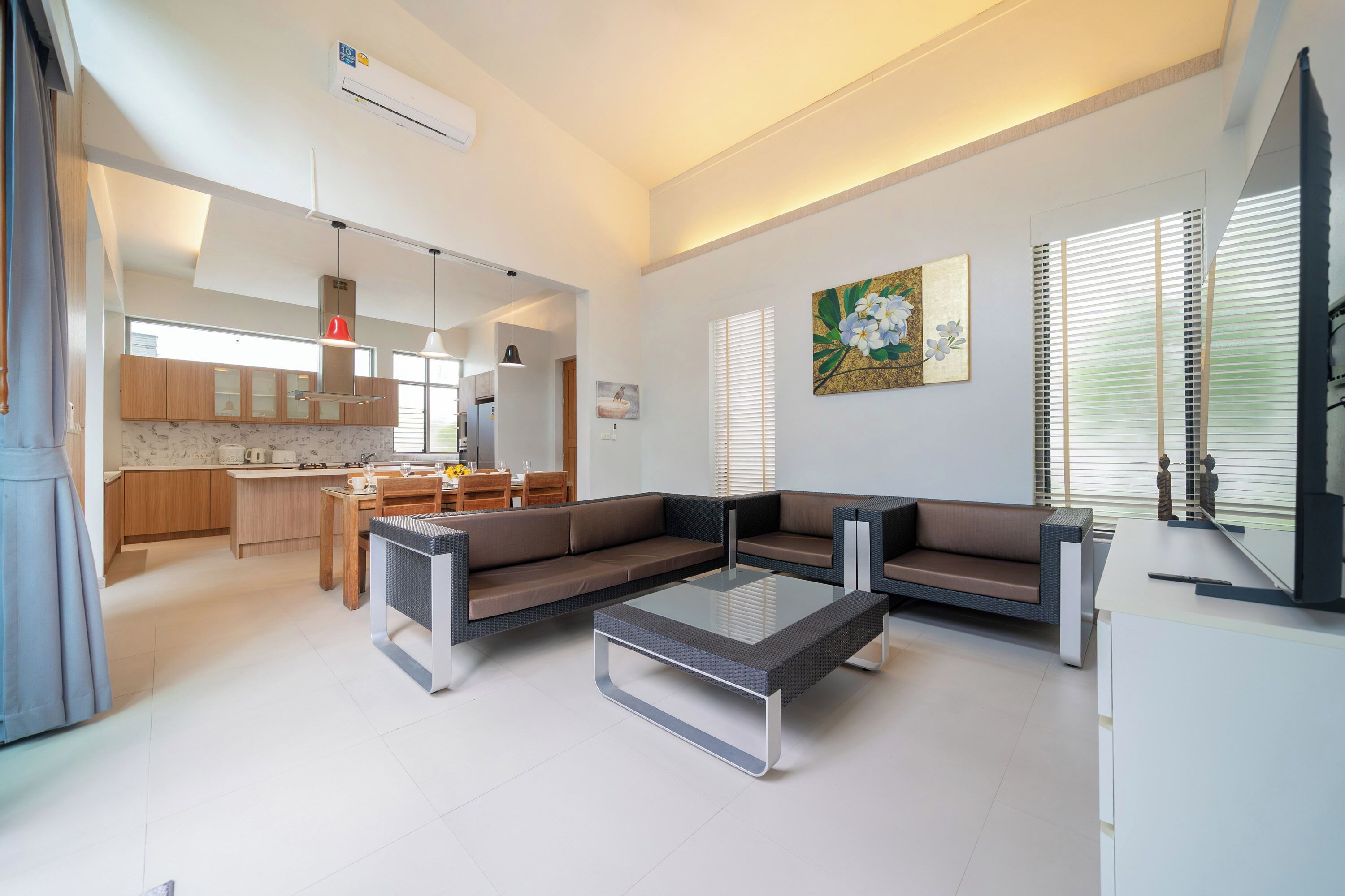Exclusive Villa, 4 Bedrooms (Mahogany 4BR Pool Villa in BangTao) | Living area | Flat-screen TV