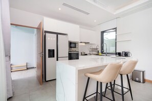 Villa, 3 Bedrooms (Nicky Elegant 3BR Pool Villa BangTao) | Private kitchen | Full-size fridge, oven, dishwasher, toaster - Nicky Elegant 3Br Pool Villa Bangtao (Choeng Thale)