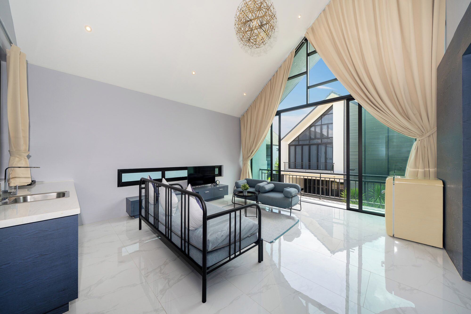 Villa, 3 Bedrooms (Granary Designer Loft Pool in Pasak) | Living area | 65-inch LED TV with digital channels