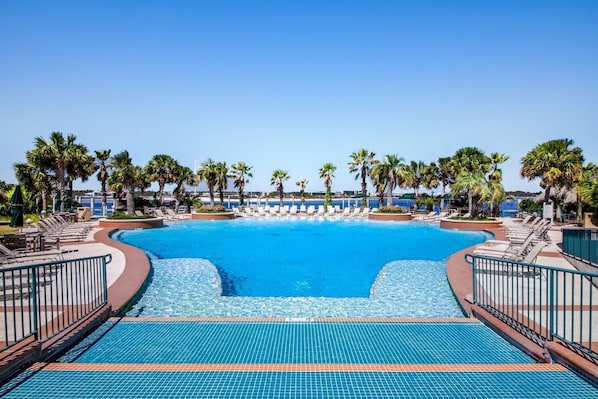 Indoor pool, a heated pool - Caribe Resort B314 | Lazy River, Pools, Hot Tubs, Gym, Tennis | Waterfront Condo | Beach Getaways (Orange Beach)