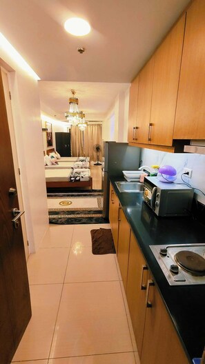 Familienapartment, Nichtraucher, Stadtblick | Eigene Küche