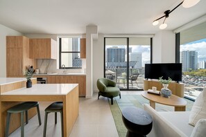 Living area - Crosby Miami WTC 2BR/2BA Urban Comfort #614 (Miami)