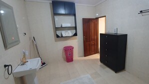 Towels, soap, toilet paper