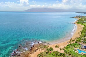 Aerial ocean view. - Ocean and Molokini Views by Beach - Wailea Ekahi 13D (Kihei)