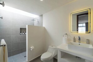 Shower, hair dryer - Casa Nido de Mar 9 Persons Occupancy, Pool, 7 Beds (Jarretaderas)