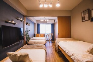 Premium Apartment, Balcony, City View | Blackout curtains, soundproofing, iron/ironing board (on request)