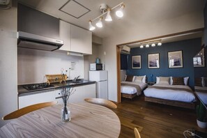 Premium Apartment, Balcony, City View | Private kitchen | Cleaning supplies, paper towels - R Residences Namba South 1 (Osaka)