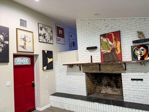 Interior - Modern Neon Retreat Game Room Fire Pit (Ormond Beach)