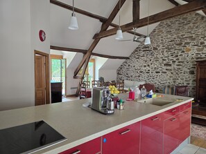 Microwave, oven, stovetop, dishwasher