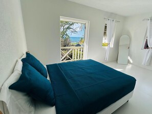 3 bedrooms, iron/ironing board, WiFi, bed sheets - Spacious 3BR Sea View Apartment steps from the shore in Christ Church Barbados (Christ Church)