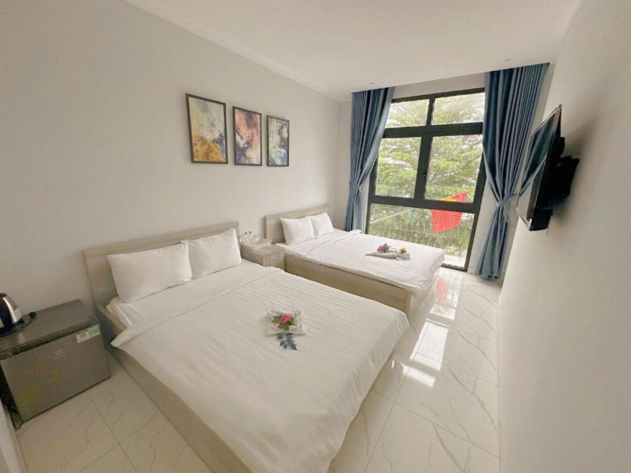 Neljän hengen huone | Ilmainen Wi-Fi, vuodevaatteet