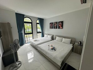 Neljän hengen huone | Ilmainen Wi-Fi, vuodevaatteet