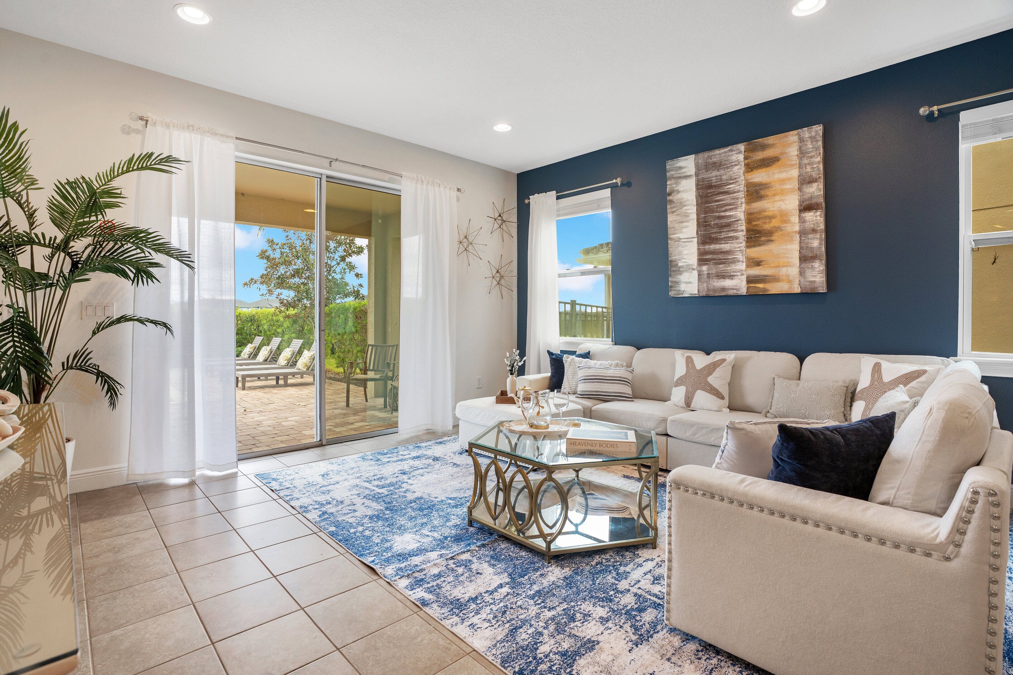 Smart TV, foosball, stereo