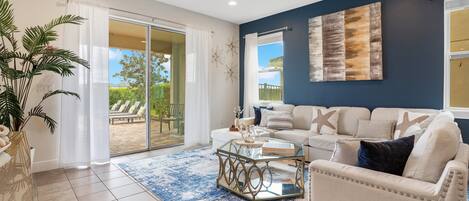 Smart TV, table football, stereo