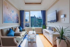 Luxury Apartment, 2 Bedrooms, Kitchen, City View | Free minibar, desk, laptop workspace, blackout drapes - Sunny Leman Luxury Residence (Vo Thi Sau)