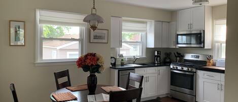 Microwave, oven, stovetop, dishwasher