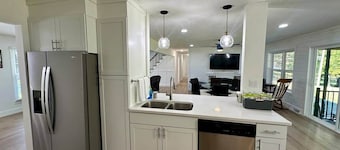 Work/Family Groups: Huge Living Room+Fun Backyard